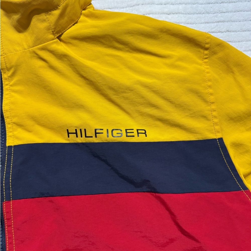 Tommy Hilfiger Yellow Windbreaker with Tricolor Stripe - Picture 2 of 10